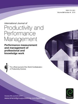 cover image of International Journal of Productivity and Performance Management, Volume 64, Issue 4